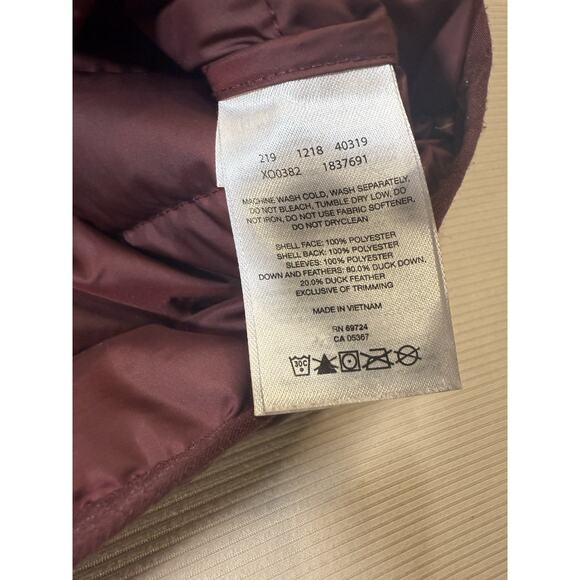 Columbia Women’s 650 Down Jacket Medium Burgundy Packable Puffer Lightweight - Picture 5 of 9